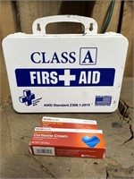 First aid kit and cortisone cream