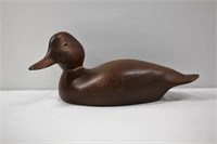 Wood Carved Decoy Duck 5"h x 11"