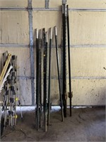 10 Metal T fence posts-6 each 5.5', 3 each 6.5',