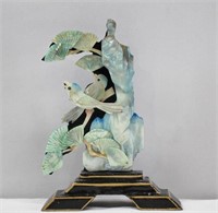 Mother of Pearl & Lacquer Bird Statue 5"