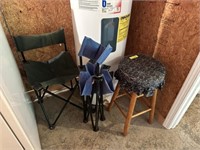 Stool and 2 chairs