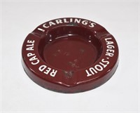 Vintage Carling's Lager Stout Metal Ash Tray 6"