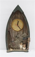 Wooden Row Boat Table / Wall Clock - Working