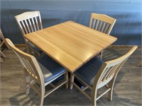 36 In. Wood Table & 4 Chairs