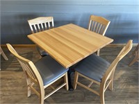 36 In. Wood Table & 4 Chairs