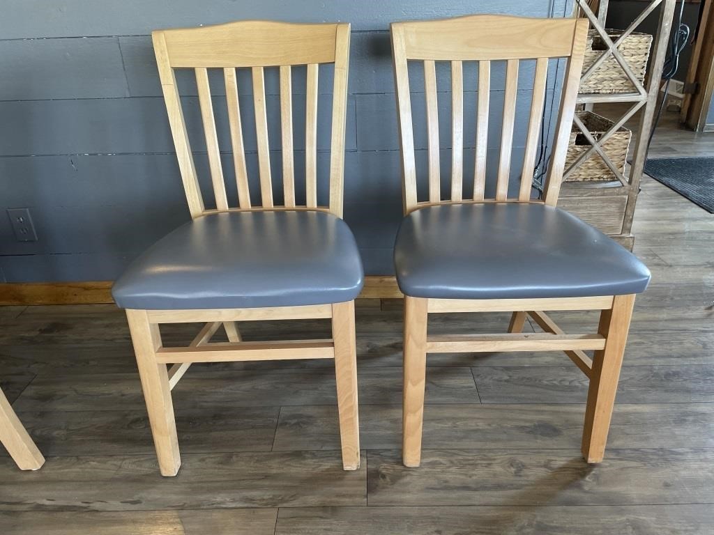2 Wood Dining Chairs