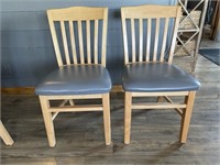 2 Wood Dining Chairs