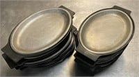 Oval Sizzle Platters w/ Service Plates (10)