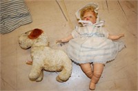 Vintage Trunk W/ Dolls & Stuff Animal