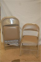 4 Folding Metal Chairs