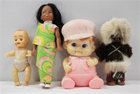 4 Pc Assorted Vintage Dolls