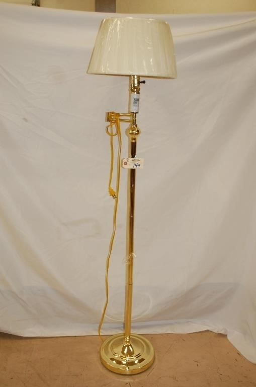 57" Brass Floor Lamp W/ Swivel Top