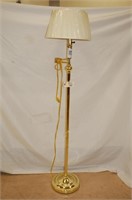 57" Brass Floor Lamp W/ Swivel Top