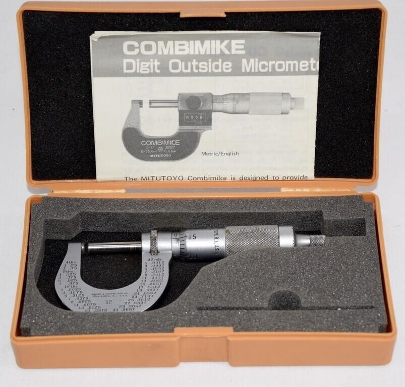 Combimike Digit Outside Micrometer w Wood Box
