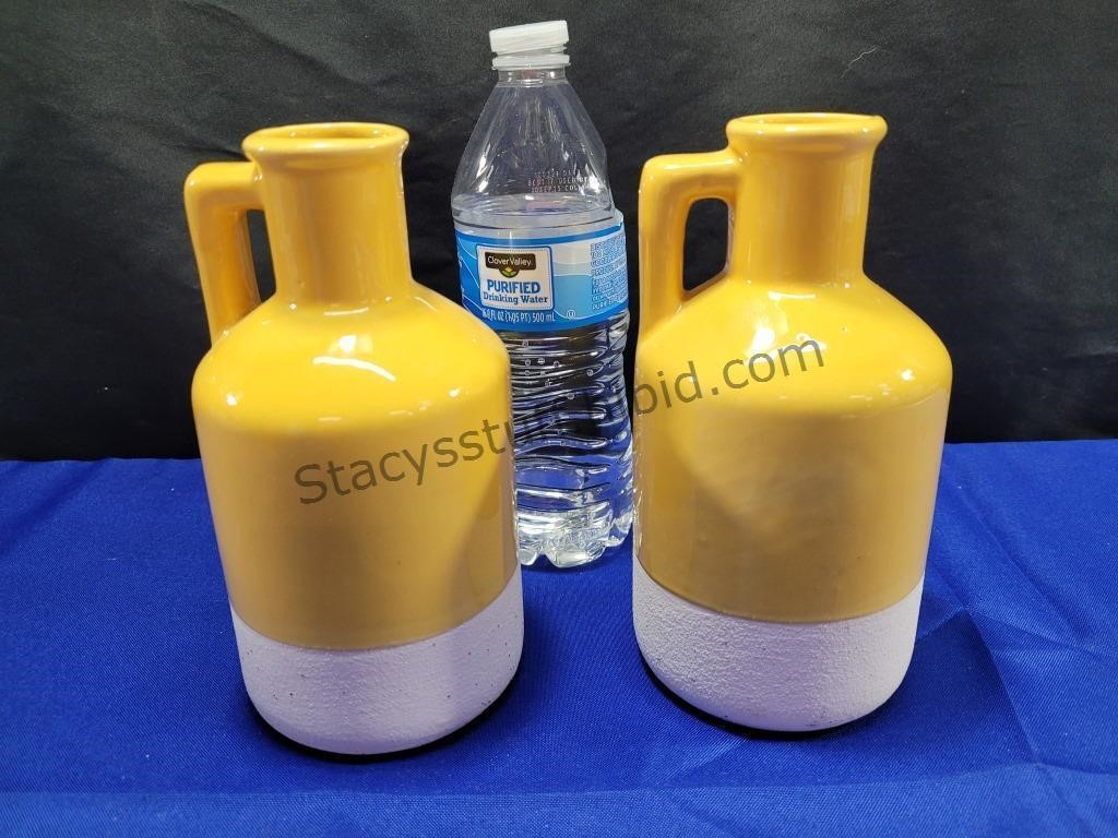 2 Ceramic Jug Vases