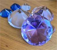 Lot of Crystal Glass Cut Diamonds