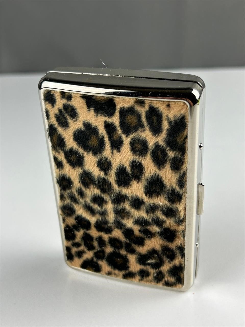 Faux Leopard cigarette case