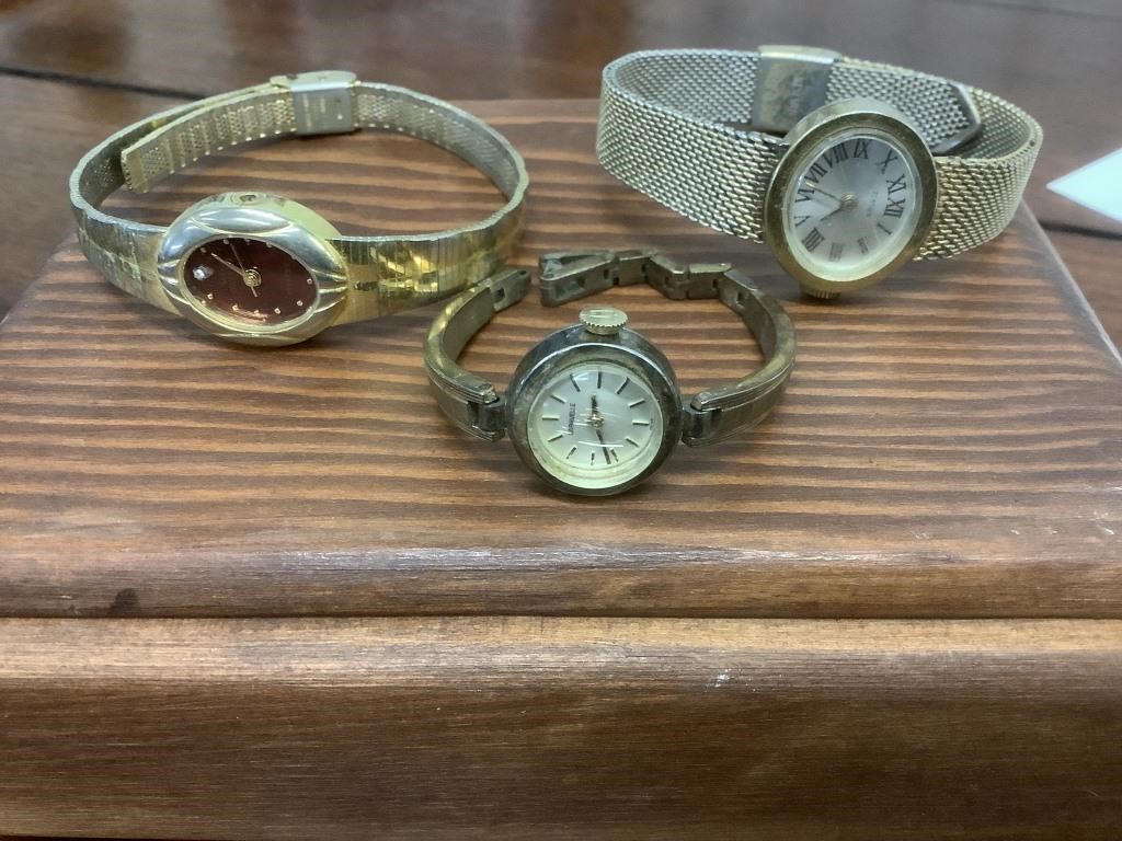 Three women’s watches, unsure of working