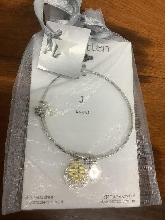 Bracelet with letter J charm