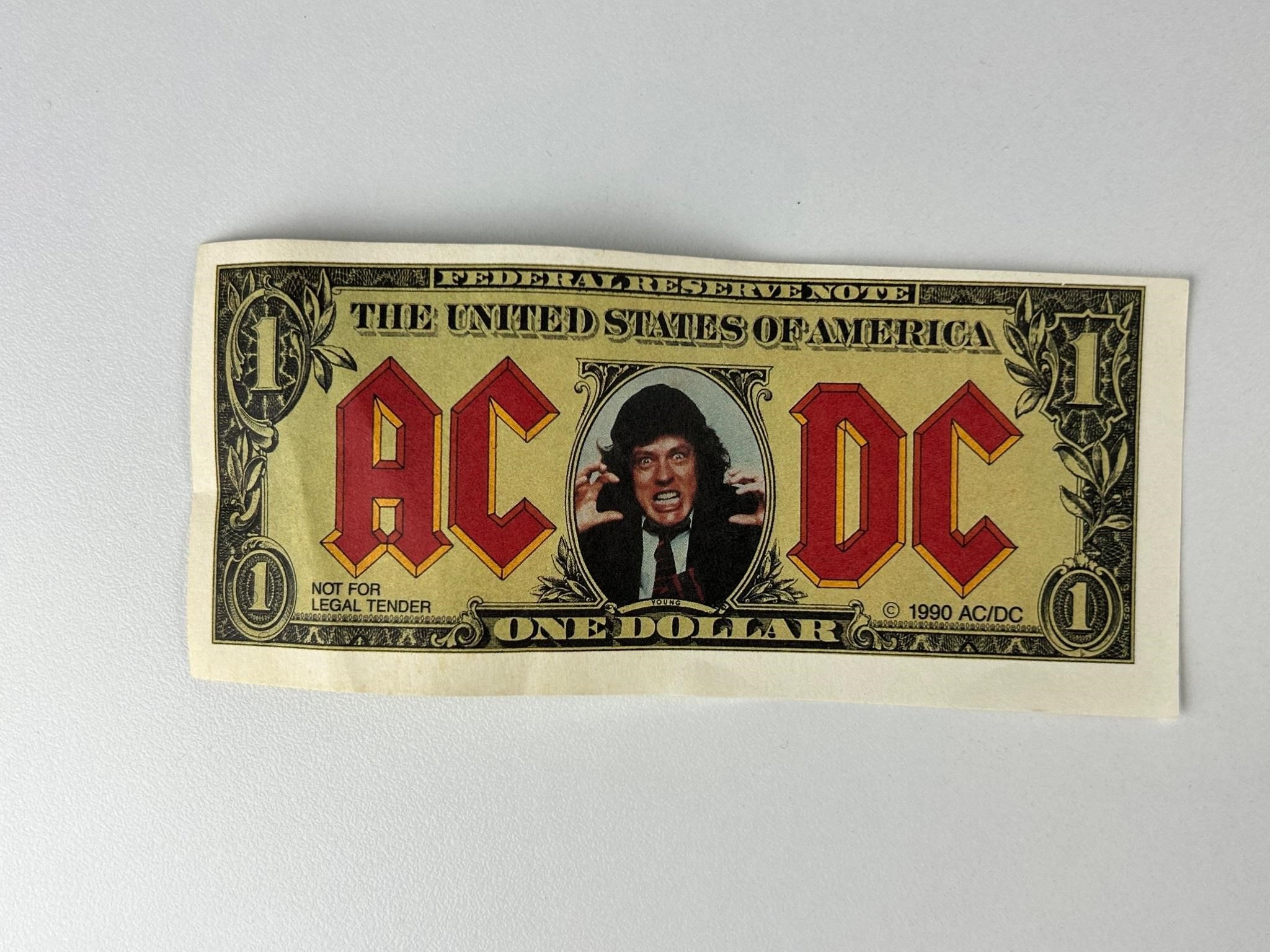 1990 AC/DC dollar bill