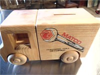 Vintage Wood Matco Truck Bank