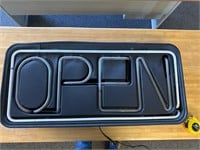Electric OPEN sign