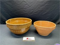 Stoneware Bowls One Marked USA