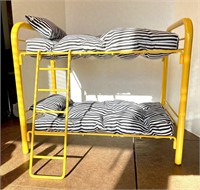 Doll Bunk Bed Metal Yellow.