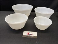 Federal Milk Glass Nesting Bowls