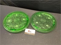 Green Glass Platters- Possible Uranium