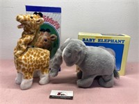 G G Giraffe and Baby Elephant