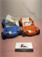 Vintage toy dune buggies
