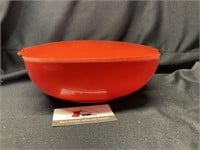 Red Pyrex Square Bowl