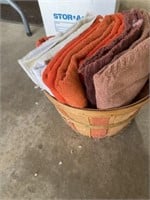 Bushel basket of towels