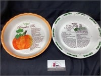 Italian Cream and Pumpkin Pie Plates