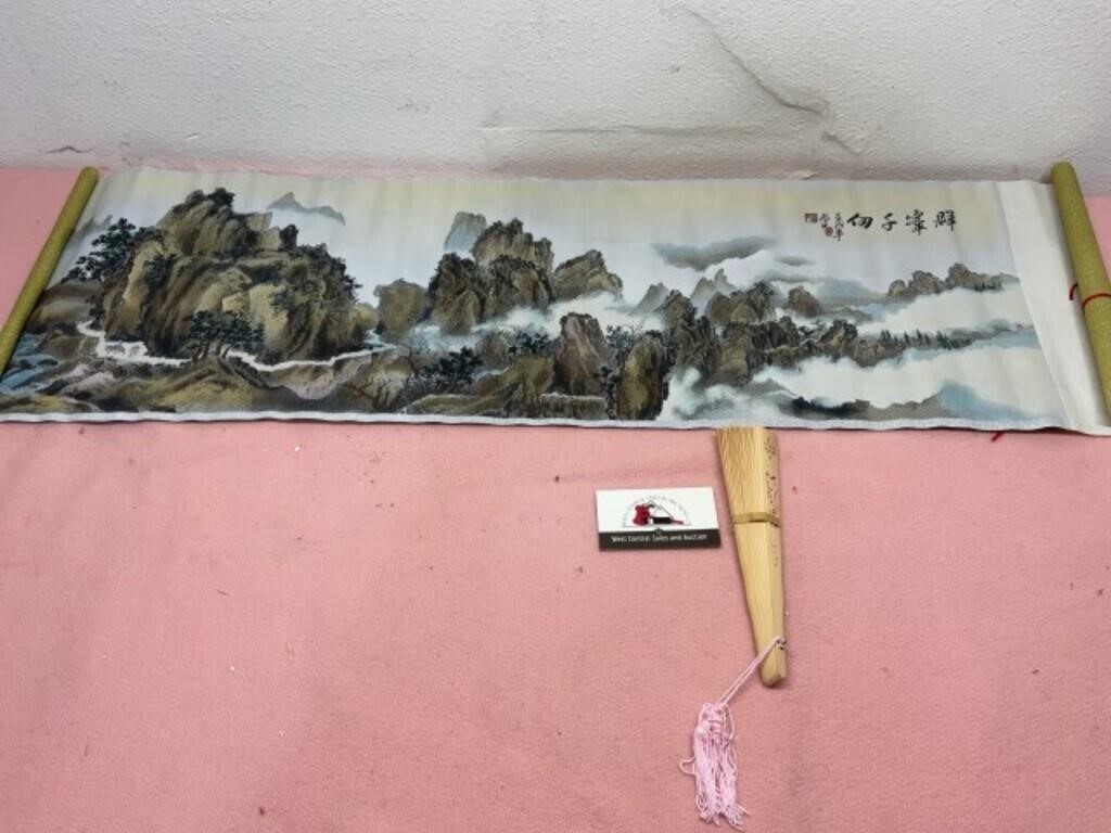 Oriental wall hanging, fan