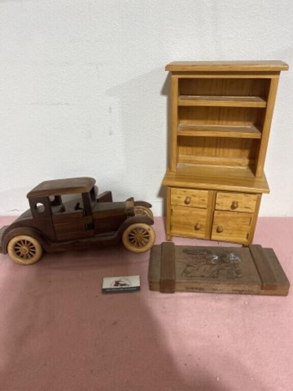 Wooden car and decor