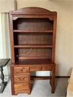 Wooden desk with Hutch
