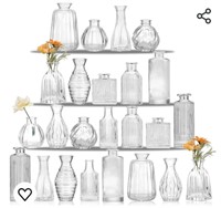 Glass Bud Vase Set Wedding Centerpieces - 24 Pcs