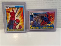 2 X 1991 Marvel Impel Cards Spider-Man