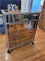 Mirrored Front and Top Chest of Drawers 41 X 34 X