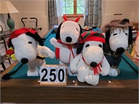 Group of Large Stuffed Snoopy's
