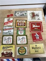 Vintage Beer bottle label advertising lot Walters