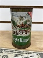Vintage Old Style Lager Beer flat top advertising