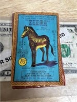 Vintage Zebra Brand firecracker label advertising