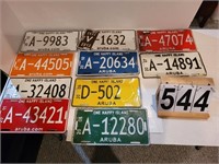 Group of Aruba License Plates