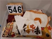 Tote of Fall Linens