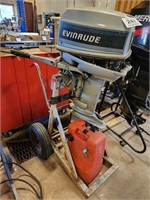 Evinrude motor for parts w/ tank & stand