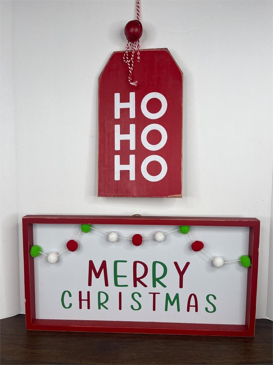 Merry Christmas & Ho Ho Ho Wood Signs