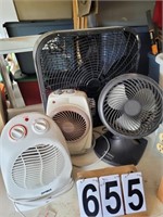 Box Fan ~ Hurricane Fan ~ 2 Fan Heater Combos